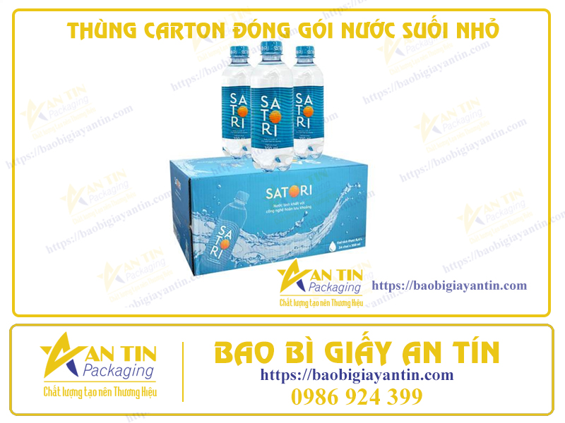 Chi Tiết 5 Thông Số Khi Đặt Thùng Carton Đóng Gói Nước Suối Nhỏ
