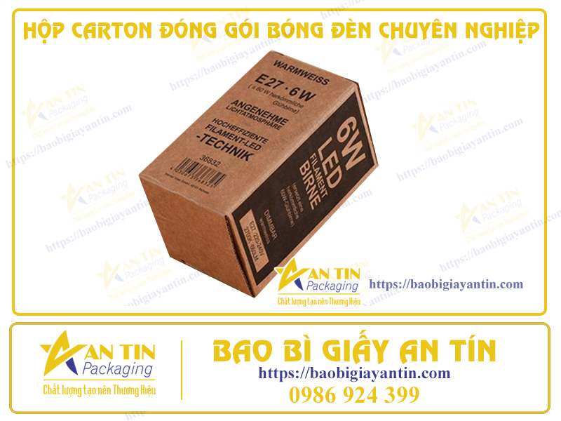 Đảm Bảo Độ Bền Và Chất Lượng: Hộp Carton Đóng Gói Bóng Đèn Chuyên Nghiệp