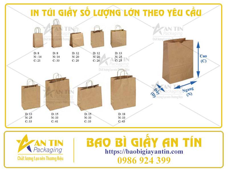 Dịch Vụ In Túi Giấy Số Lượng Lớn Theo Yêu Cầu - Giá Tốt Nhất Thị Trường