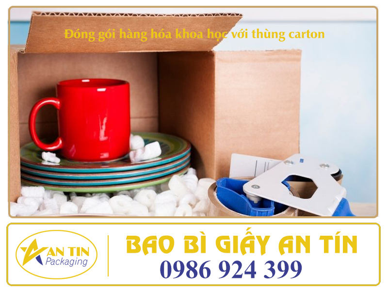 Đóng gói hàng hóa khoa học với thùng carton