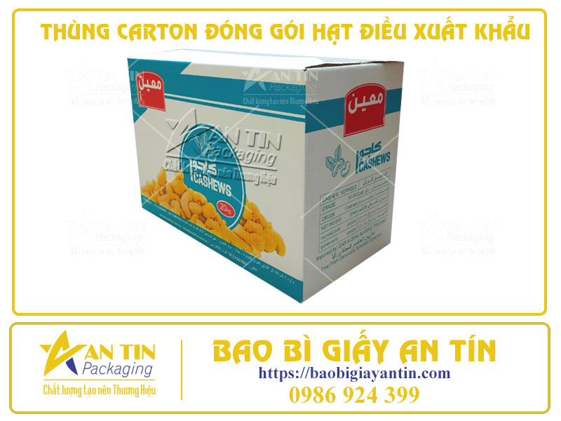 Đóng Gói Hạt Điều Theo Tiêu Chuẩn Xuất Khẩu Afi Với Thùng Carton An Tín