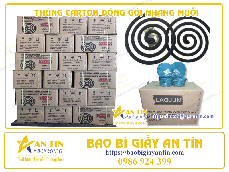 Đóng gói nhang muỗi bằng thùng carton Đóng gói nhang muỗi bằng thùng carton