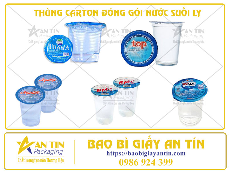Giới Thiệu 5 Mẫu Thùng Carton Đóng Gói Nước Suối Ly Các Loại