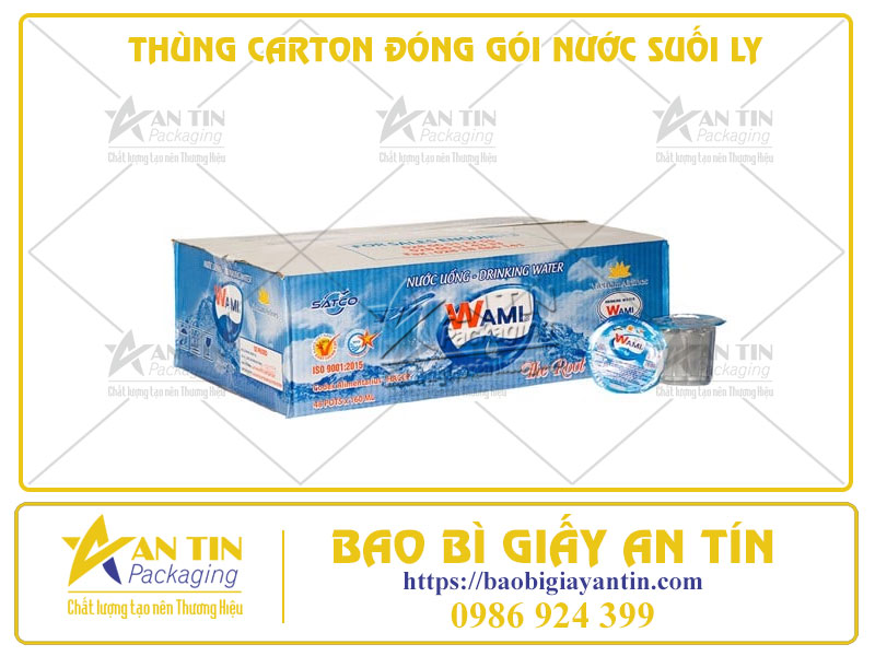 Giới Thiệu 5 Mẫu Thùng Carton Đóng Gói Nước Suối Ly Các Loại