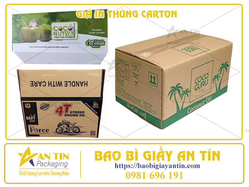 Bao Bì An Tín cung cấp dịch vụ in thùng carton theo yêu cầu với giá cả