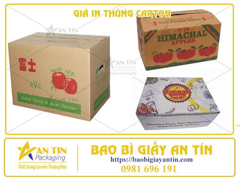 Bao Bì An Tín cung cấp dịch vụ in thùng carton theo yêu cầu với giá cả