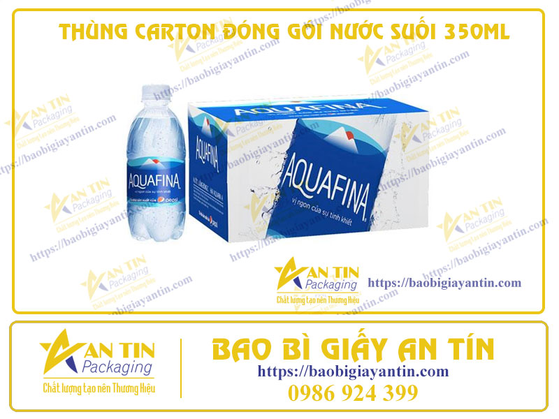 Mười Mẫu Thùng Carton Đóng Gói Nước Suối 350ml Phổ Biến Nhất