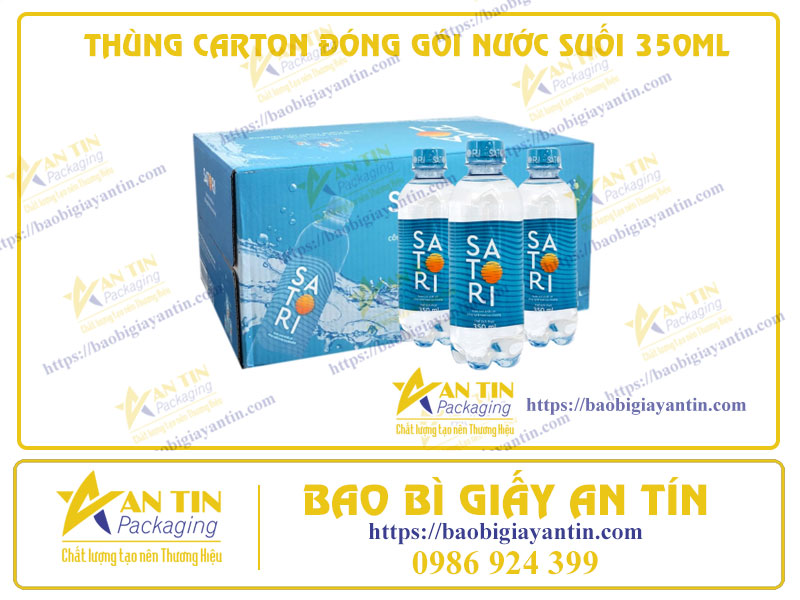 Mười Mẫu Thùng Carton Đóng Gói Nước Suối 350ml Phổ Biến Nhất
