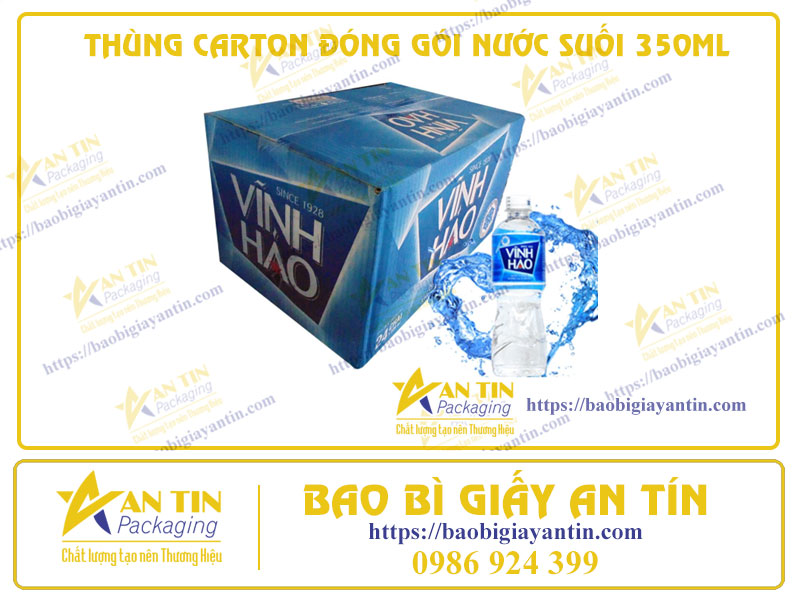 Mười Mẫu Thùng Carton Đóng Gói Nước Suối 350ml Phổ Biến Nhất