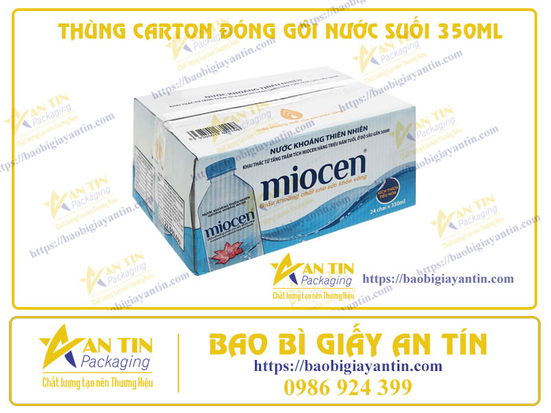 Mười Mẫu Thùng Carton Đóng Gói Nước Suối 350ml Phổ Biến Nhất