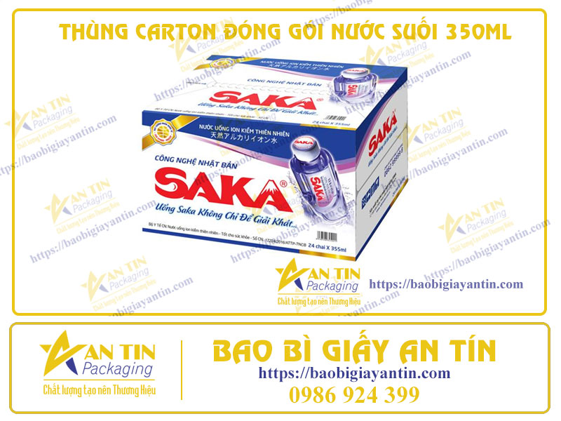 Mười Mẫu Thùng Carton Đóng Gói Nước Suối 350ml Phổ Biến Nhất