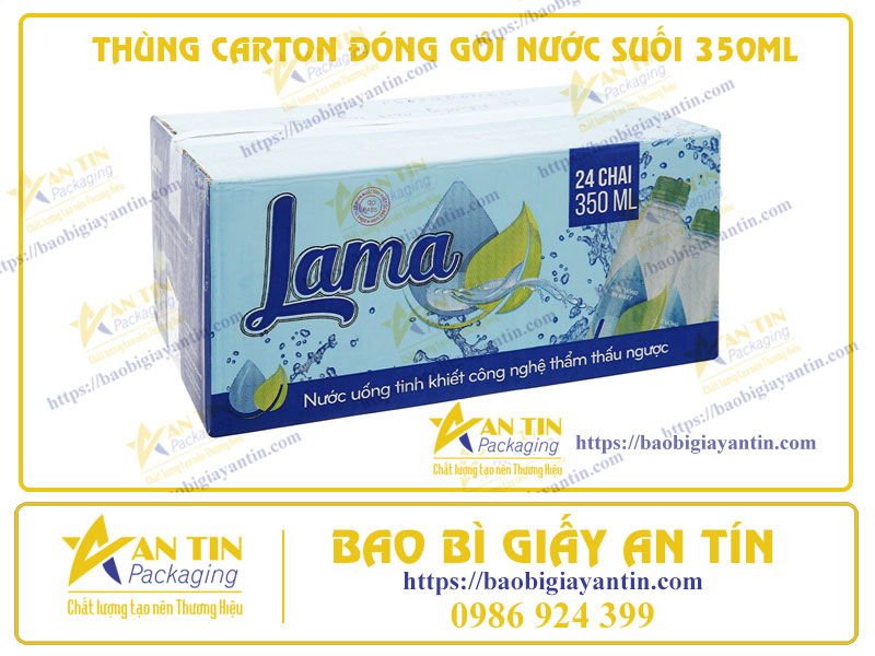 Mười Mẫu Thùng Carton Đóng Gói Nước Suối 350ml Phổ Biến Nhất