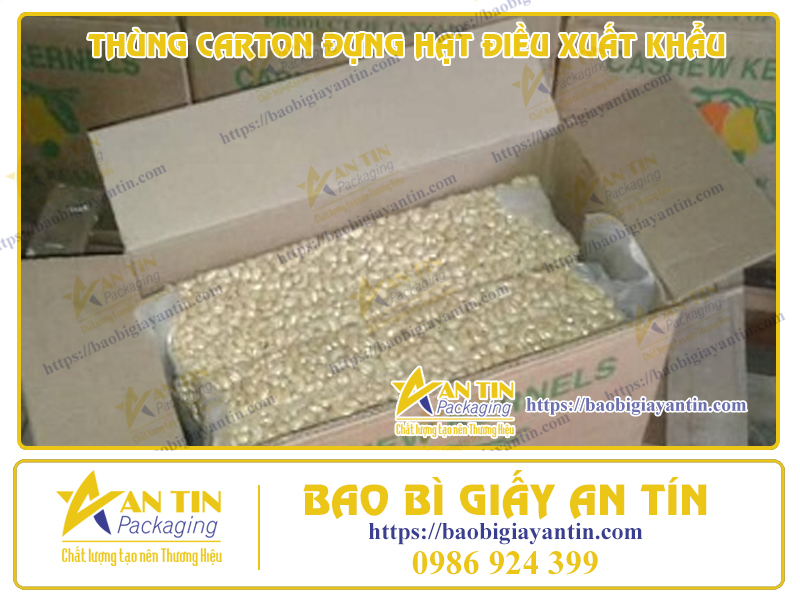 Nhận Đặt In Thùng Carton Đựng Hạt Điều Xuất Khẩu Giá Cực Tốt