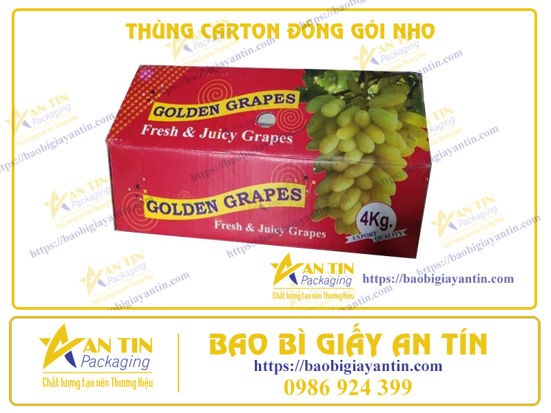 Nho Tươi Từ Vườn Đến Bàn Ăn Cùng Thùng Carton Đóng Gói Chuyên Dụng