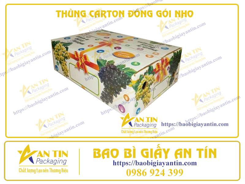 Nho Tươi Từ Vườn Đến Bàn Ăn Cùng Thùng Carton Đóng Gói Chuyên Dụng