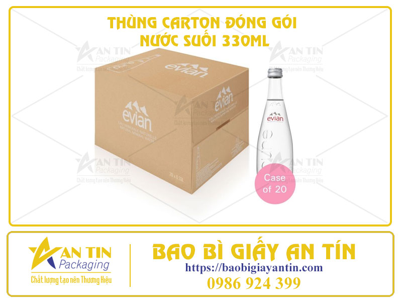 Phân Loại 2 Công Nghệ In Ấn Thùng Carton Đóng Gói Nước Suối 330ml
