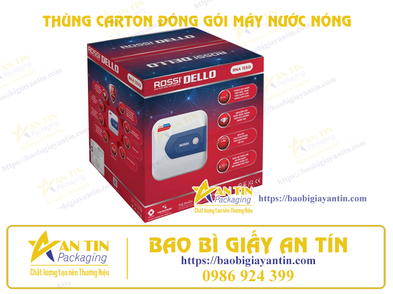 Thiết Kế Tiện Lợi: Thùng Carton Đóng Gói Máy Nước Nóng Dễ Dàng Vận Chuyển
