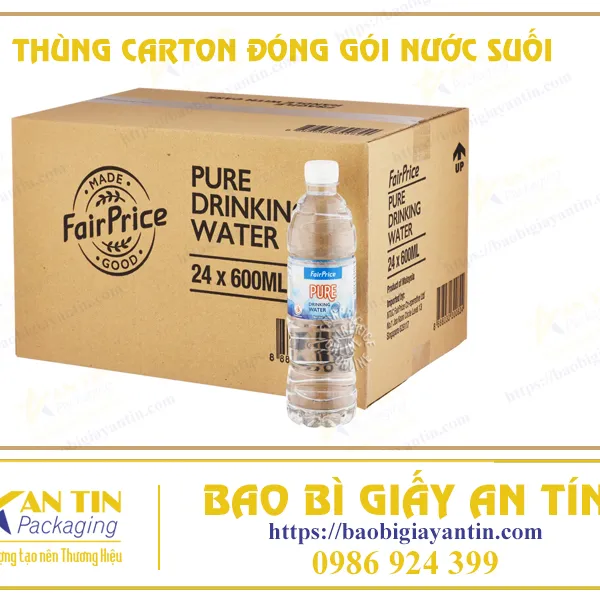 THÙNG CARTON ĐÓNG GÓI NƯỚC SUỐI