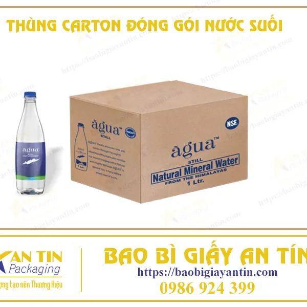 THÙNG CARTON ĐÓNG GÓI NƯỚC SUỐI