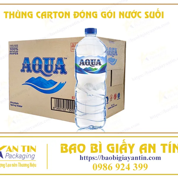 THÙNG CARTON ĐÓNG GÓI NƯỚC SUỐI