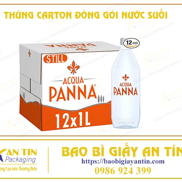 THÙNG CARTON ĐÓNG GÓI NƯỚC SUỐI