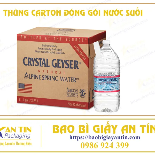 THÙNG CARTON ĐÓNG GÓI NƯỚC SUỐI