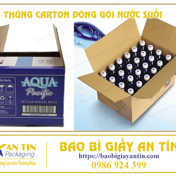 THÙNG CARTON ĐÓNG GÓI NƯỚC SUỐI