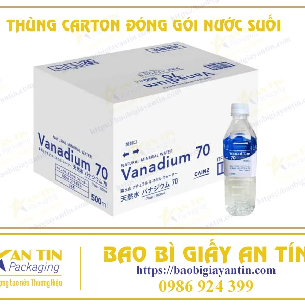 THÙNG CARTON ĐÓNG GÓI NƯỚC SUỐI
