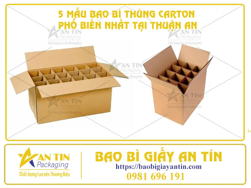 BAO BÌ GIẤY AN TÍN - CUNG CẤP 5 MẪU BAO BÌ THÙNG CARTON PHỔ BIẾN NHẤT TẠI THUẬN AN