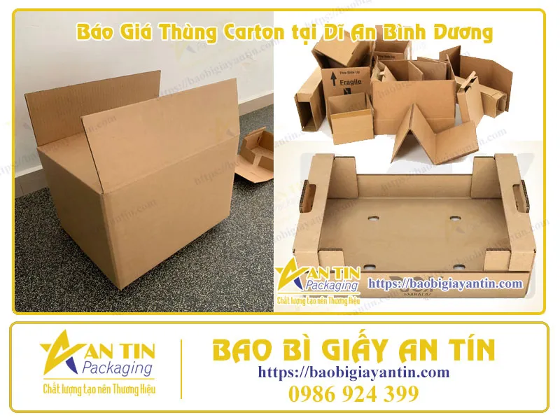 Báo Giá Thùng Carton tại Dĩ An Bình Dương