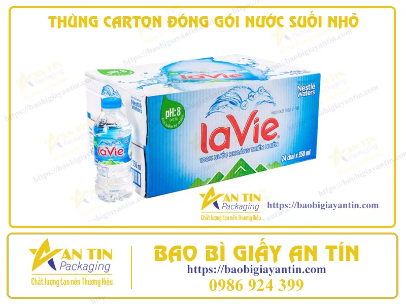 CHI TIẾT 5 THÔNG SỐ KHI ĐẶT THÙNG CARTON ĐÓNG GÓI NƯỚC SUỐI NHỎ