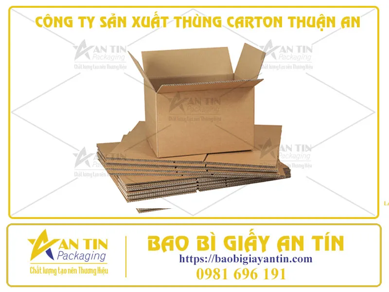 CÔNG TY SẢN XUẤT THÙNG CARTON THUẬN AN - ĐÁP ỨNG ĐẦY ĐỦ CÁC TIÊU CHUẨN