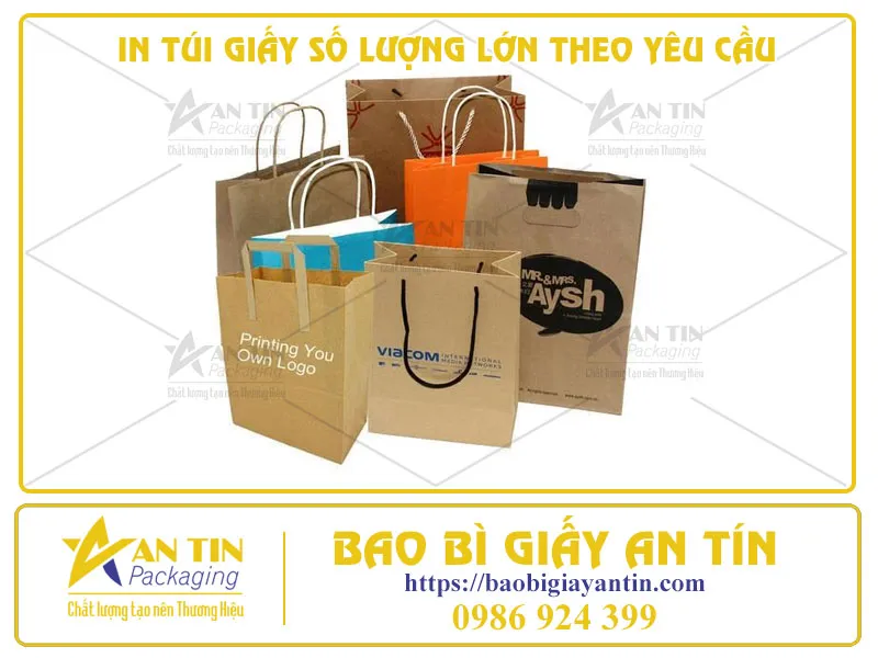 DỊCH VỤ IN TÚI GIẤY SỐ LƯỢNG LỚN THEO YÊU CẦU - GIÁ TỐT NHẤT THỊ TRƯỜNG