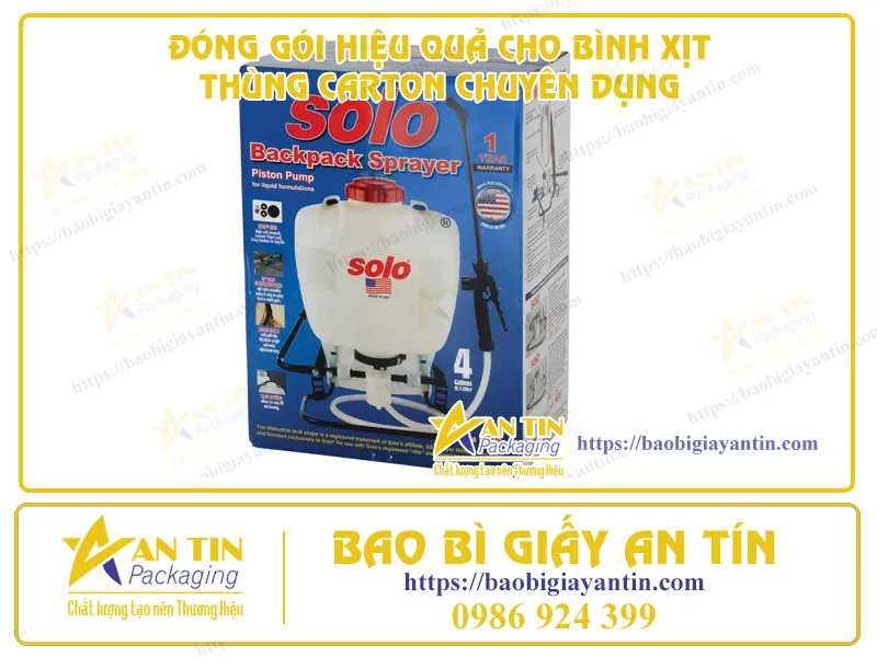 GIẢI PHÁP ĐÓNG GÓI HIỆU QUẢ CHO BÌNH XỊT: THÙNG CARTON CHUYÊN DỤNG