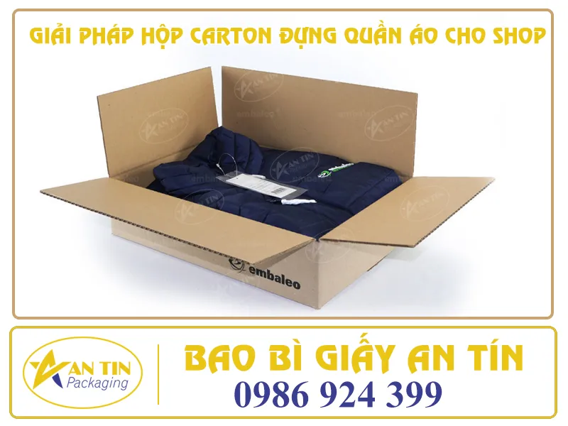 GIẢI PHÁP HỘP CARTON ĐỰNG QUẦN ÁO CHO SHOP