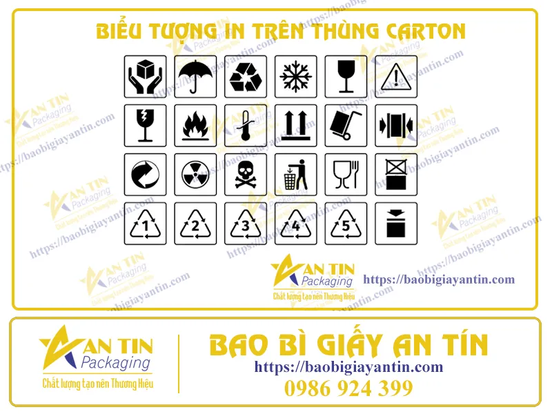 GIẢI THÍCH Ý NGHĨA CHI TIẾT CÁC BIỂU TƯỢNG IN TRÊN THÙNG CARTON