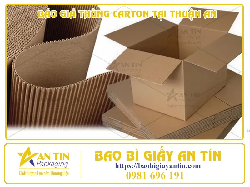 THAM KHẢO BÁO GIÁ THÙNG CARTON TẠI THUẬN AN GIÁ RẺ
