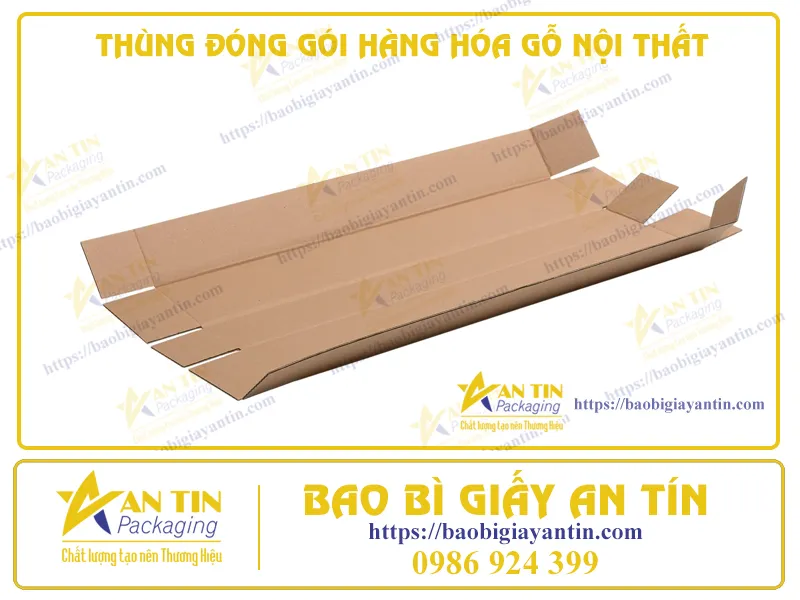 GIẢI PHÁP ĐÓNG GÓI HÀNG HÓA GỖ NỘI THẤT VỚI THÙNG CARTON MỞ HÔNG