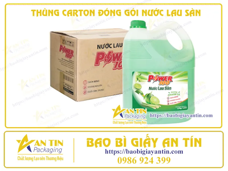 GIẢI PHÁP ĐÓNG GÓI NƯỚC LAU SÀN CHUYÊN NGHIỆP THÙNG CARTON CHẤT LƯỢNG CAO