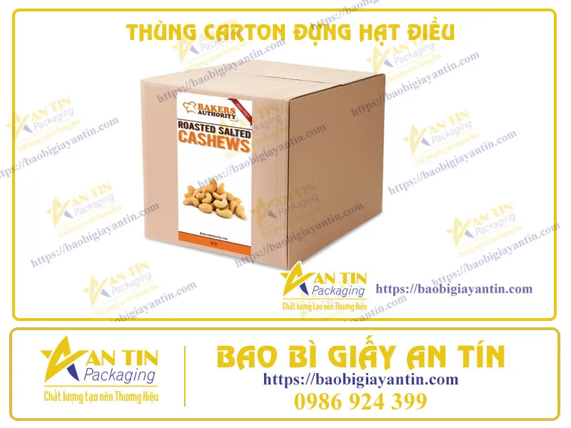 THÙNG CARTON ĐỰNG HẠT ĐIỀU - SỰ LỰA CHỌN THÔNG MINH  TRONG ĐÓNG GÓI VÀ VẬN CHUYỂN