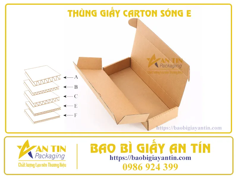 CẤU TẠO VÀ ƯU ĐIỂM TUYỆT VỜI CỦA THÙNG GIẤY CARTON SÓNG E