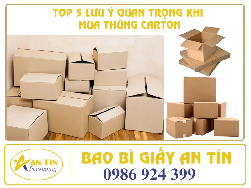 TOP 5 LƯU Ý QUAN TRỌNG KHI MUA THÙNG CARTON