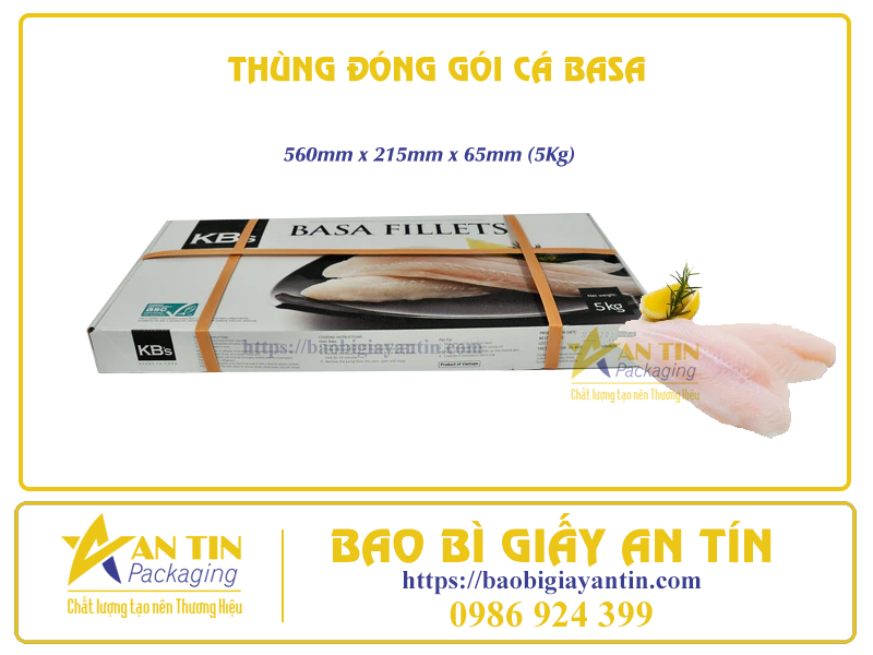 Thùng carton đóng gói cá basa đạt chuẩn