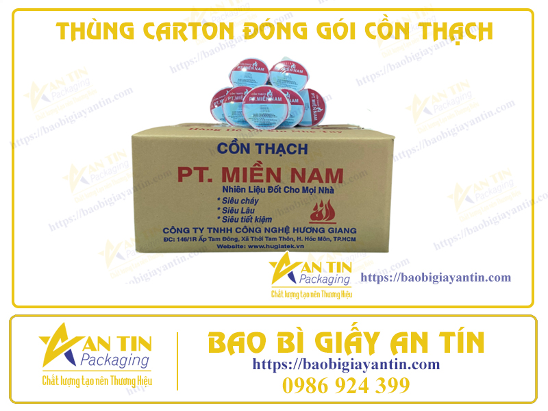 Thùng Carton Đóng Gói Cồn Thạch Thiết Kế Riêng - Đáp Ứng Mọi Yêu Cầu Đóng Gói