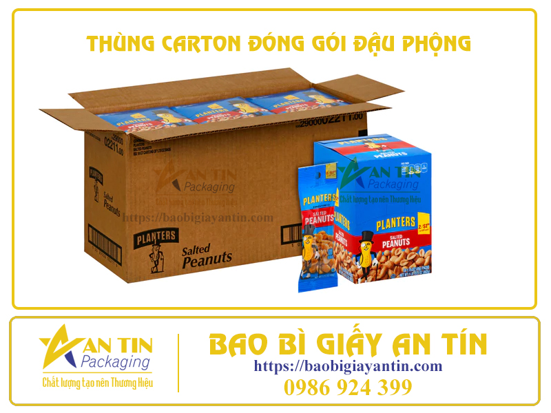 Thùng carton đóng gói đậu phộng An Tín