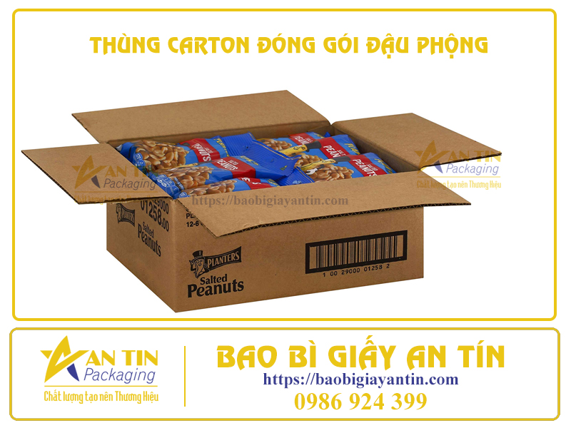 Thùng carton đóng gói đậu phộng chất lượng
