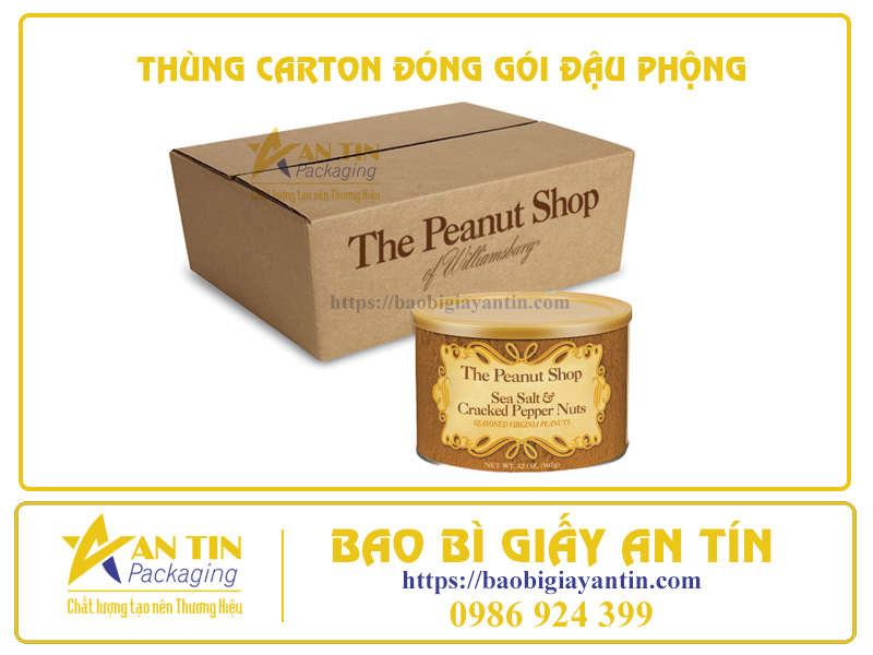 Thùng carton đóng gói đậu phộng giá tốt
