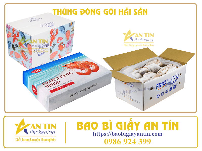 Thùng carton đóng gói hải sản An Tín