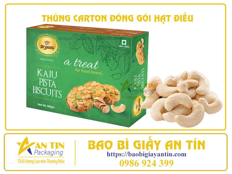 Thùng carton đóng gói hạt điều chất lượng