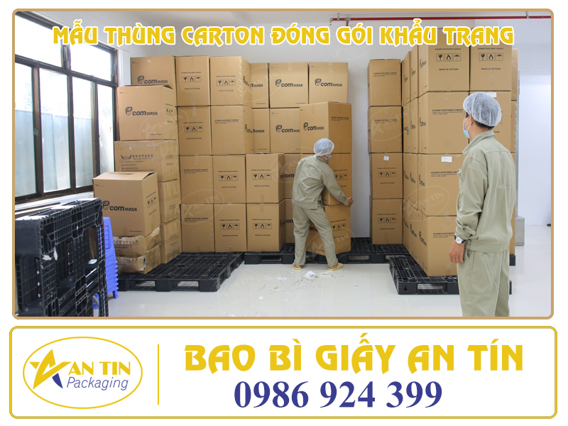 Thùng carton đóng gói khẩu trang